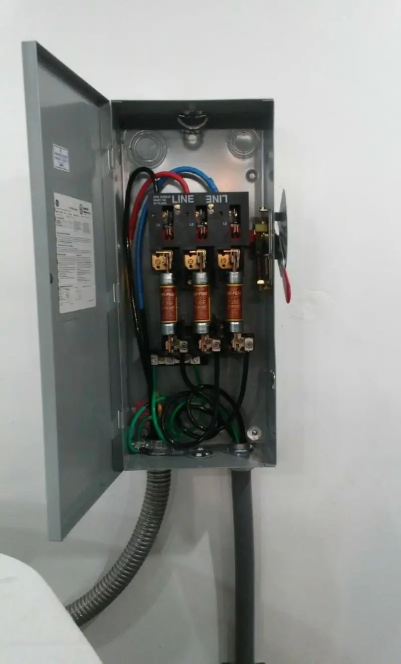 Three-phase disconnect switch installed for Electrical Wiring & Rewiring in Dudley