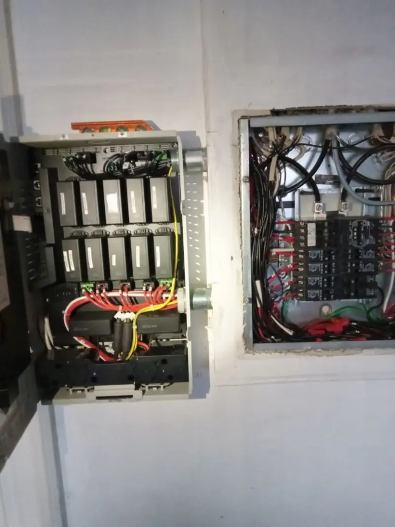 Electrical panel upgrade completed for Security Camera Wiring in Dudley